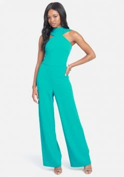 Wide Leg Halter Jumpsuit