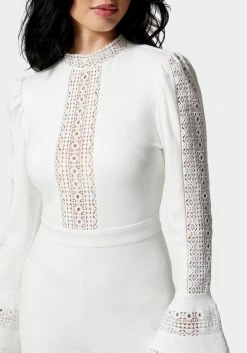 JUMP Ruffle Bell Sleeve Romper Bridal