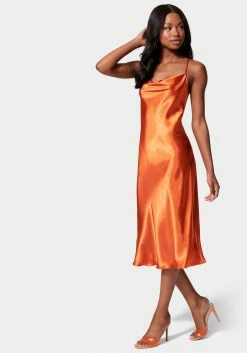 JUMP Spring/Summer Satin Cowl Neck Slip Midi Dress