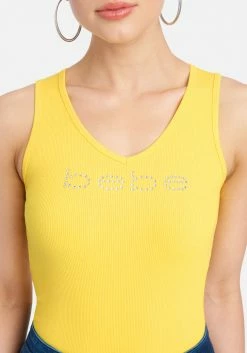 TC Crystal Logo V-Neck Tank Top
