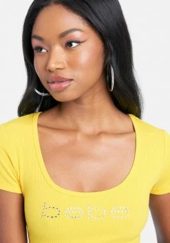 TC Crystal Logo Round Neck Short Sleeve Tee