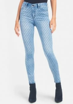 TC Logo Printed Bebe Skinny Jeans