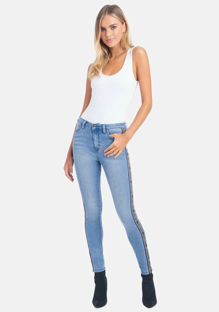 TC Bebe Logo Side Taping Jeans 2 TC Bebe Logo Side Taping Jeans