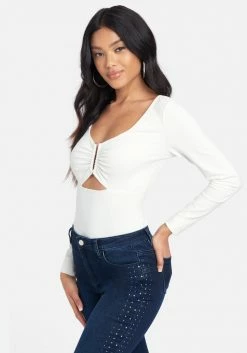 TC U-Shape Keyhole Long Sleeve Top