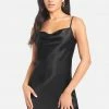 JUMP Satin Cowl Neck Slip Mini Dress