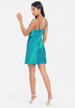 JUMP Satin Cowl Neck Slip Mini Dress Bridal