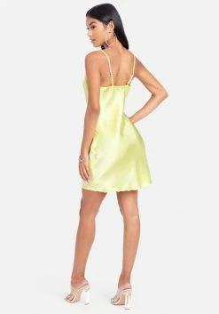 JUMP Satin Cowl Neck Slip Mini Dress Bridal 7 JUMP Satin Cowl Neck Slip Mini Dress Bridal