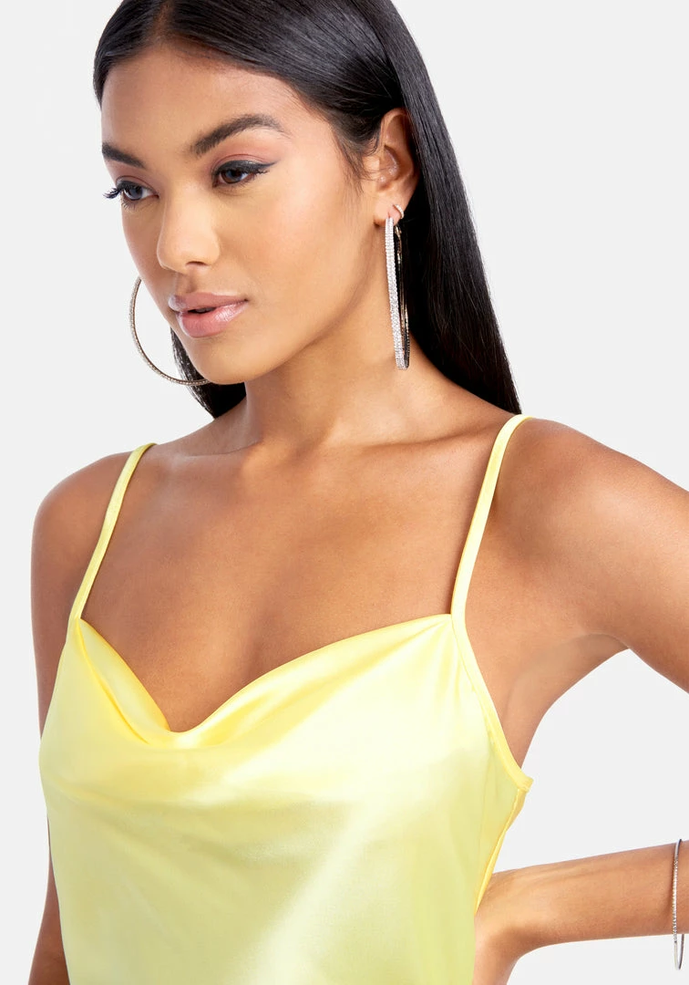 JUMP Satin Cowl Neck Slip Mini Dress Bridal 4 JUMP Satin Cowl Neck Slip Mini Dress Bridal