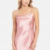 JUMP Satin Cowl Neck Slip Mini Dress