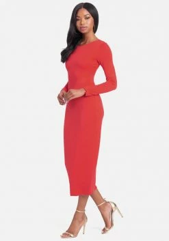 JUMP Open Back Ankle Dress Clothing