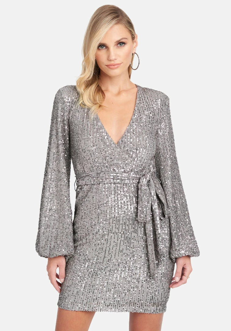 JUMP Best Sellers Sequin Tie Front Dress 1 JUMP Best Sellers Sequin Tie Front Dress