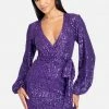 JUMP Sequin Tie Front Dress