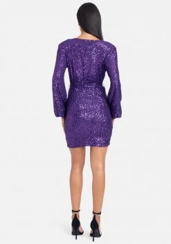 JUMP Sequin Tie Front Dress