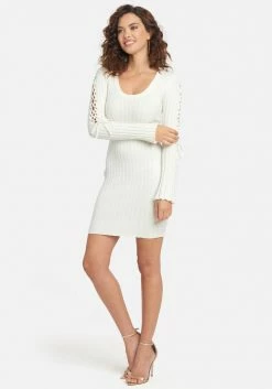 JUMP Clothing Lace Up Sleeve Sweater Dress