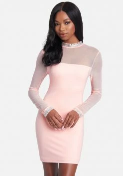 JUMP Crystal Mesh Mini Dress