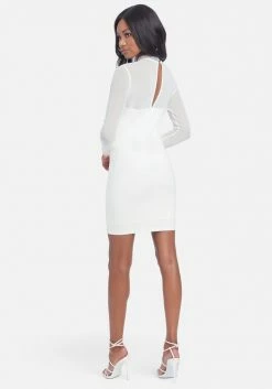 JUMP Crystal Mesh Mini Dress Bridal