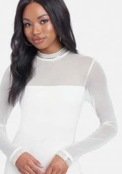 JUMP Crystal Mesh Mini Dress Bridal