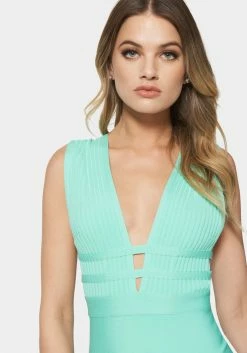 JUMP Plunge Neck Bandage Dress