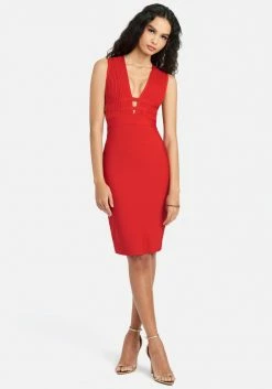 JUMP Plunge Neck Bandage Dress