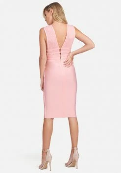 JUMP Plunge Neck Bandage Dress Bandage Dresses