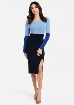 JUMP Two-Tone Slit Leg Sweater Dress Best Sellers
