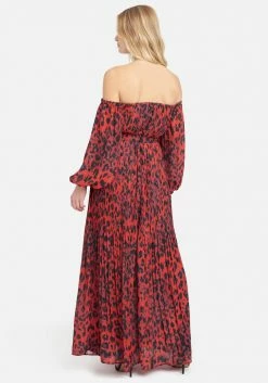 JUMP Off The Shoulder Front Slit Maxi Dress 7 JUMP Off The Shoulder Front Slit Maxi Dress