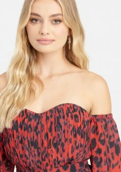 JUMP Off The Shoulder Front Slit Maxi Dress 8 JUMP Off The Shoulder Front Slit Maxi Dress