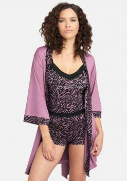 PPI Animal Print Short Robe Set