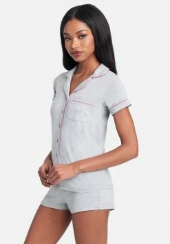PPI Solid Button Up Collar Short Set