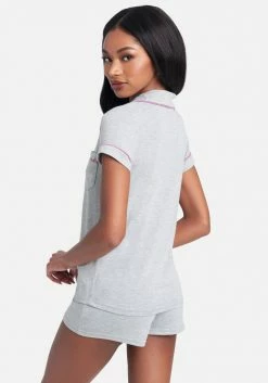 PPI Solid Button Up Collar Short Set