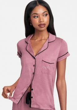 PPI Solid Button Up Collar Short Set Logo