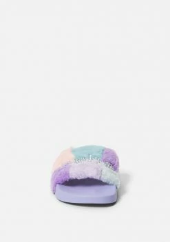 ZIGI Fantasia Plaid Faux Fur Slides Shoes