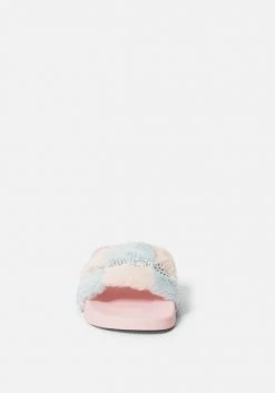 ZIGI Fantasia Plaid Faux Fur Slides Shoes