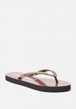 ZIGI Tracee Bebe Logo Flip Flops Shoes