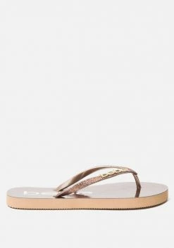 ZIGI Tracee Bebe Logo Flip Flops