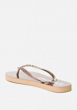 ZIGI Tracee Bebe Logo Flip Flops