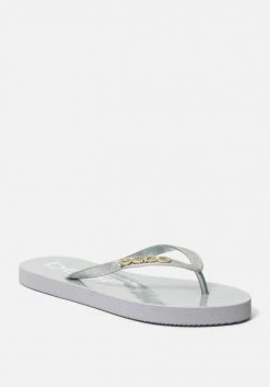 ZIGI Tracee Bebe Logo Flip Flops