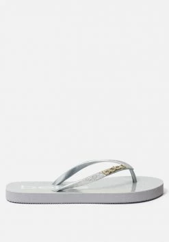 ZIGI Tracee Bebe Logo Flip Flops
