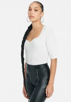 TC Sweetheart Neck Sweater Top Clothing