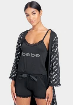 PPI 3 Piece Lace Trim Short & Robe Set Best Sellers