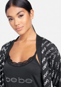 PPI 3 Piece Lace Trim Short & Robe Set Best Sellers