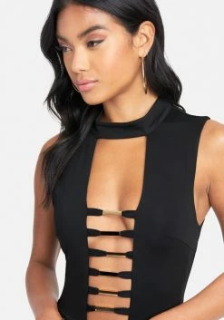 Gold Bar Detail Jumpsuit