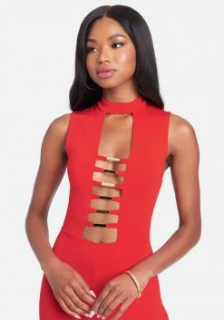 Gold Bar Detail Jumpsuit 8 Gold Bar Detail Jumpsuit