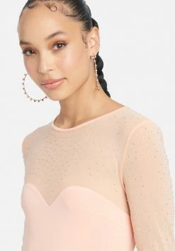 Embellished Illusion Jumpsuit Clothing