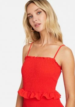 JUMP Georgette Smocked Midi Dress Bridal 8 JUMP Georgette Smocked Midi Dress Bridal