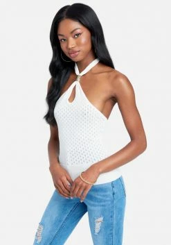 TC Halter Pointelle Top