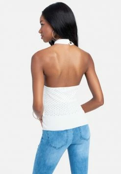 TC Halter Pointelle Top