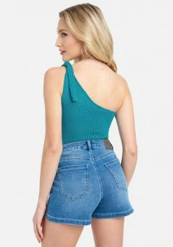 TC One Shoulder Pointelle Top Clothing