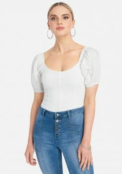 TC Clothing Sweetheart Puff Sleeve Top