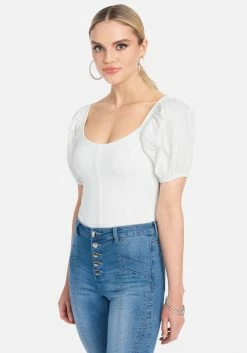 TC Clothing Sweetheart Puff Sleeve Top